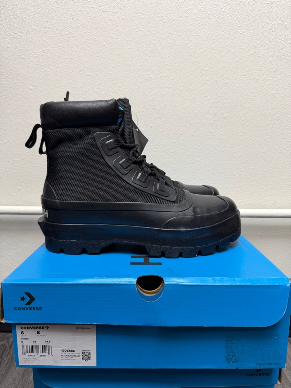 Converse x Ambush CTAS Duck Boot Black Canvas Shoes High Top